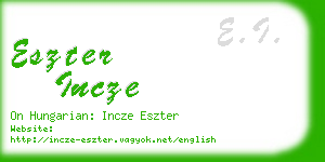 eszter incze business card